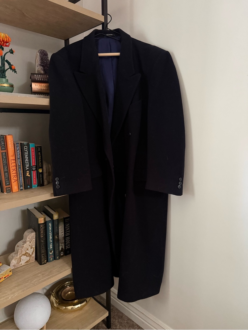 Navy Blue 100% Wool Ricci Coat